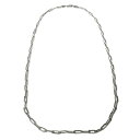 【限定品】シルバーチェーン 長あずき 4面加工 燻し加工 幅:3.0mm 線径:1.0mm 長さ:45cm【送料無料】¬
