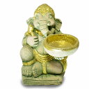 【一点物】インド神 石材 置物 高さ:12cm 重さ:660g キャンドルホルダー お香立て¬