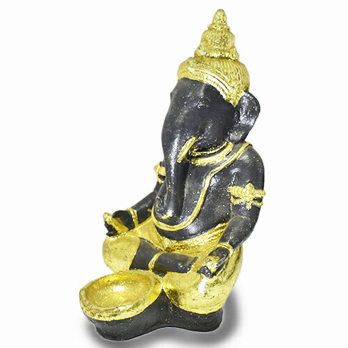 【一点物】インド神 ガネーシャ 石材 置物 高さ：20cm 重さ：1110g キャンドルホルダー お香立て【送料無料】￢