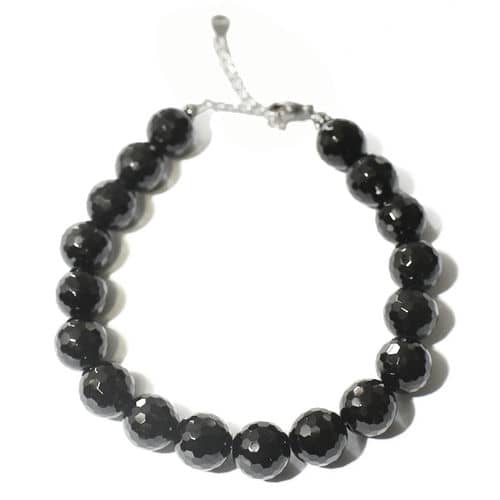 ブラックトルマリン128面カットス...