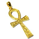 アンク (Ankh) エジプト十字 ヒエログリフ 18金ゴールドコーティング シルバー ペンダントトップ【送料無料】