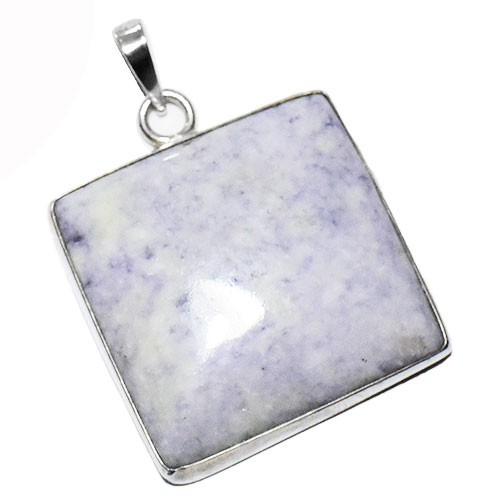 【一点物】グァテマラ産 ラベンダー翡翠（ヒスイ） スターリングシルバー ペンダントトップ【送料無料..