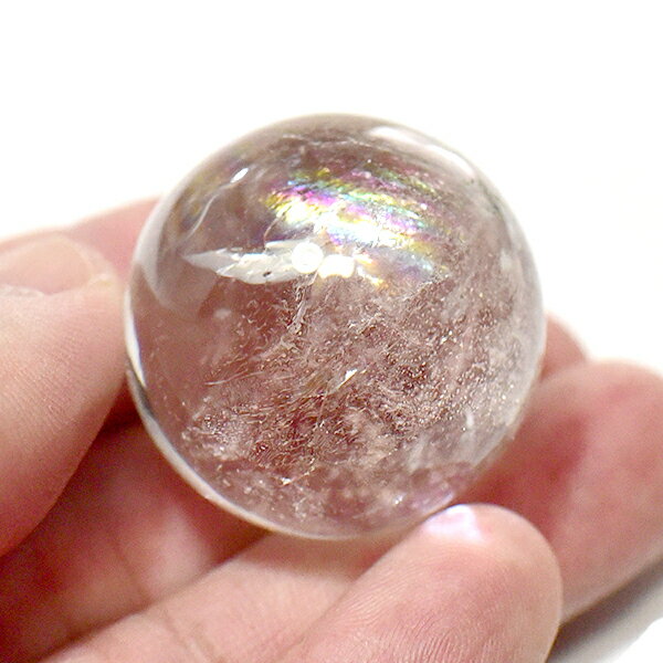 【一点物】ガネッシュヒマール産 ヒマラヤ水晶 彫刻 直径：31mm、重さ：42g【送料無料】