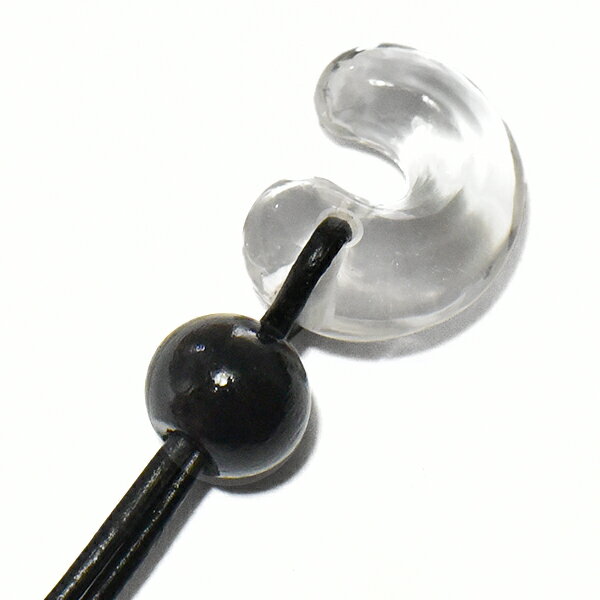 【限定品】ガネッシュヒマール産 ヒマラヤ水晶 古代マガタマ 皮紐 ネックレス 70cm【送料無料】