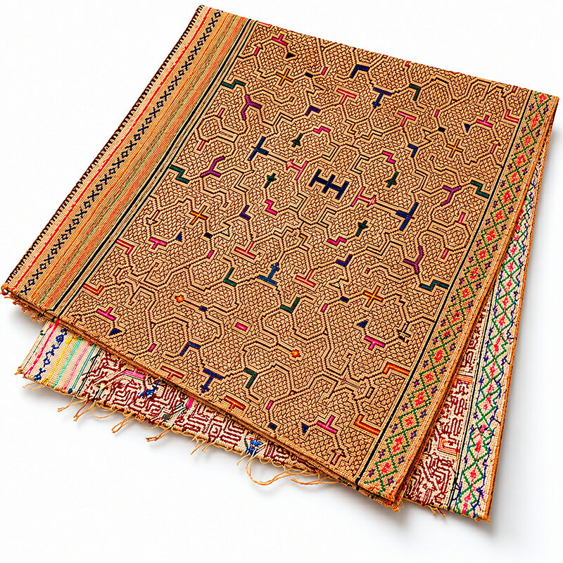 Rakuten - 【一点物】ペルー シピボ族 刺繍布 幅：62cm×縦：150cm 重さ：347g【送料無料】