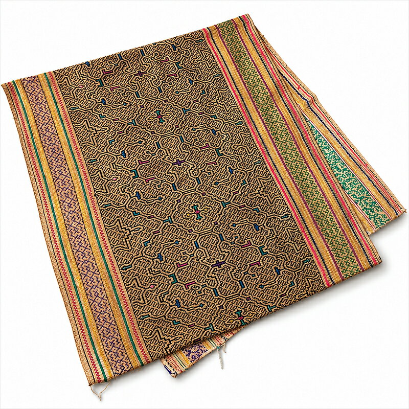 【一点物】ペルー シピボ族 刺繍布 幅：62cm×縦：150cm 重さ：343g【送料無料】