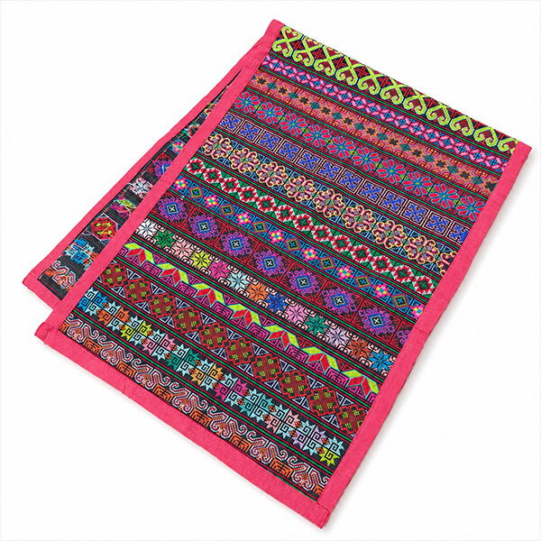 樂天商城 - 【一点物】ミャンマー・チン族（Chin） 手刺繍 手織り布 幅：51cm、縦：136cm、重さ：343g【送料無料】
