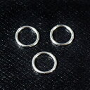 【バリシルバーパーツ】丸カン(口閉じ) 直径6mm 3個セット(ロジウムコーティング) インドネシア バリ島 パーツ 卸価格【メール便対応可】