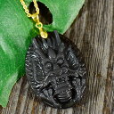 【一点物】オブシディアン 龍(ドラゴン)彫刻 シルバー ペンダント 黒曜石 チベット密教 天然石 手彫り カービング【メール便対応可】