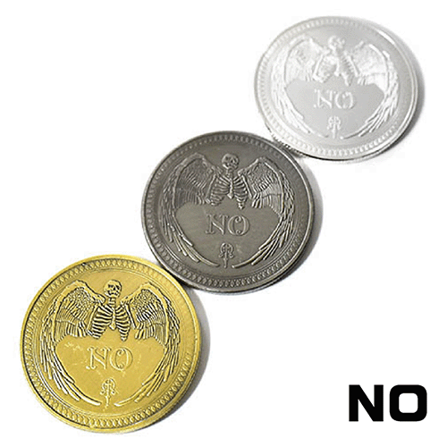 フリーメイソン プロビデンスの目 スカル（骸骨） YES or NO ラッキーコイン【メール便対応可】の商品画像 2