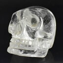 【一点物】ヒマラヤ水晶(ヒマーチャル州クル渓谷産) チベタンスカル(骸骨) 彫刻 329g クリスタル クォーツ【送料無料♪】