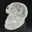 【一点物】ヒマラヤ水晶(ヒマーチャル州クル渓谷産) チベタンスカル(骸骨) 彫刻 154g クリスタル クォーツ¬