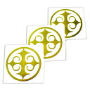 アイヌ伝統 紋様 モレウ 金色 メタル（金属） ステッカー 