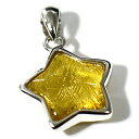 ギベオン隕石 星(スター) 五芒星(ペンタグラム) 18金ゴールド加工 スターリングシルバー ペンダントトップ 14mm|メテオライト 本物保証
