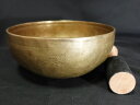 【一点物】シンギングボウル セブンメタル 直径約21.5cm 重さ約1170g リン棒付 |フラワーオブライフ(生命の花) シンギングボール ヨガ 浄化 癒し ...
