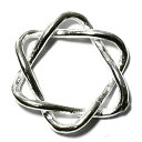六芒星(ダビデの星) スターリング シルバー チャーム ペンダント 幅:14mm×縦:15.5mm【メール便対応可】