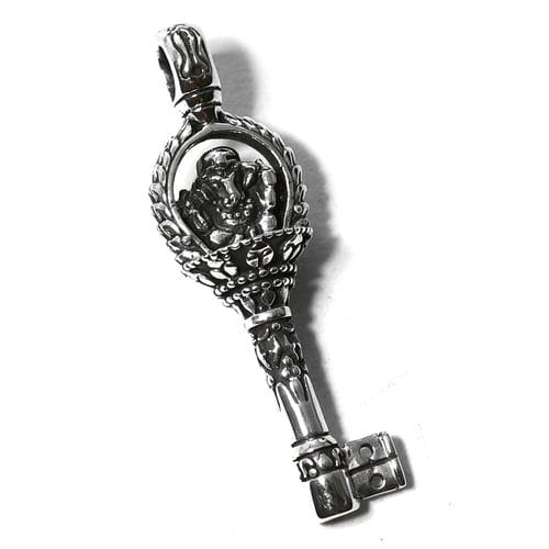 インドの神様 ガネーシャ スターリングシルバー ペンダントトップ 鍵（カギ） 夢をかなえるゾウ インド神話 ヒンドゥー教 神々 象頭財神