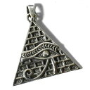 古代エジプト ホルスの眼(ウジャト) ピラミッド スターリングシルバー ペンダントトップ【メール便対応可】