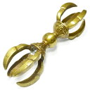 密教法具 金剛杵(バジュラ) 五鈷杵(ごこしょ) 12cm アンティークカラー