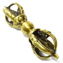 チベット密教 法具 金剛杵(バジュラ) 98mm アンティーク加工 置物