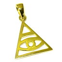 フリーメイソン プロビデンスの目 18金ゴールド加工 スターリングシルバー ペンダントトップ ホルスの目 純銀【メール便対応可】