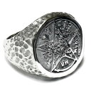 【PETER STONE】ソロモン王の鍵 ペンタグラム(五芒星) スターリングシルバー リング(指輪)【送料無料】
