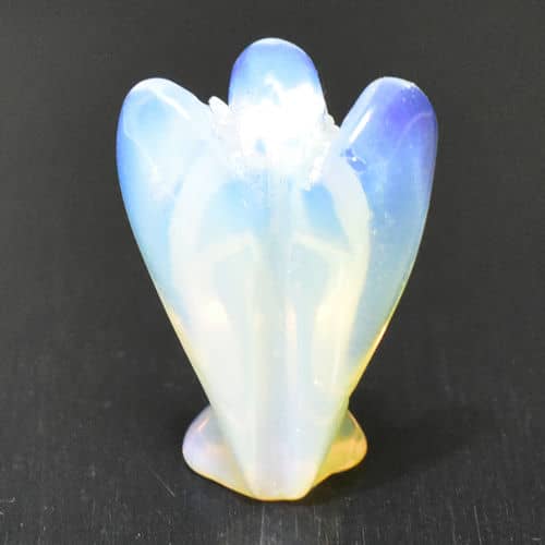 エンジェル（天使）オブシディアンオパール（オパライト） 彫刻 サイズ：19×27mm 1個販売【メール便対応可】