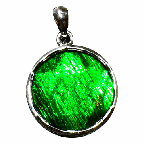 【一点物】高品質 アンモライト 六芒星 シルバー ペンダントトップ 【送料無料】