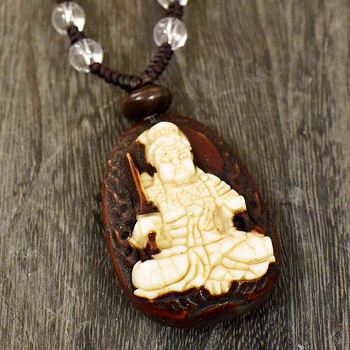 【一点物】不動明王 龍紋天珠 天然水晶 ネックレス 西蔵 チベット密教 瑪瑙 カルセドニー ビーズ DZI BEADS【送料無料】