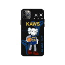 iPhone 12 iphone 12 Pro 用 ケース KAWS 超 規格取得 マット感 ストラップホール付き 黄ばみなし レンズ保護 6.1インチ アイフォン12/12 Pro 用カバー マットブラック (2)