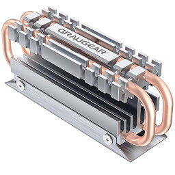 GRAUGEAR M.2 2280 SSDヒートシンク アルミニウム 二つの純銅のヒートパイプ 多層のヒートシンクデッキ サーマルパッドというデザイン NVME SATA M.2 SSDに強力な冷却を提供する