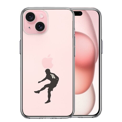 iPhone 15 Plus 側面ソフト 背面ハード ハイブリッド クリア ケース サッカー FW ストライカー iPhone 15 Plus 側面ソフト 背面ハード ハイブリッド クリア ケース サッカー FW ストライカー