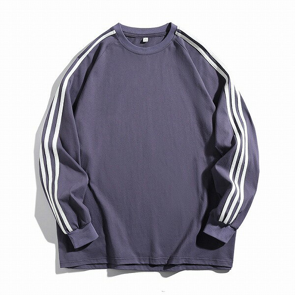 メンズ ラウンドネック 長袖Tシャツ 男女兼用 カジュアル トップス 2024新作 春夏★全4色