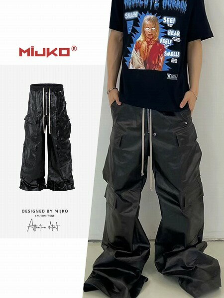 メンズファッション ワーク風 パンツ 男女兼用 ストリート系 ボトムス 秋冬 2024新作★