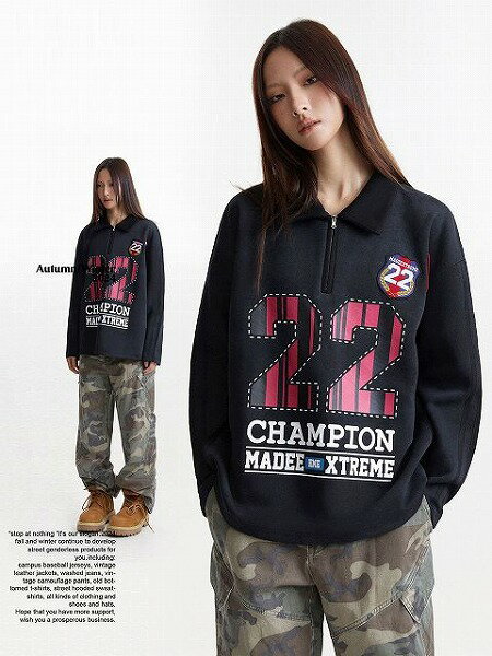 メンズファッション ビンテージ風 ポロシャツ 男女兼用 ストリート系 トップス 春夏 2024新作★全3色