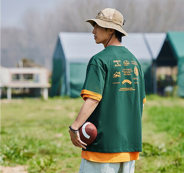 メンズファッション ラウンドネック 半袖Tシャツ 男女兼用 ストリート系トップス 春夏 2024新作★全3色