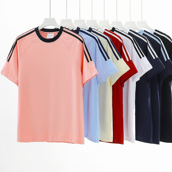 メンズ 生地250g スポーツ風 無地 半袖Tシャツ 男女兼用 カジュアル トップス 春夏 2024新作★全9色