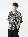 メンズファッション 花柄 半袖シャツ 男女兼用 カジュアル サマーアウター 春夏 2024新作★全2色