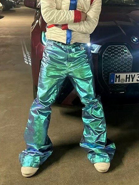 メンズ ファッション デニム パンツ 男女兼用 ストリート系 ズボン ベルボトム 2024新作★