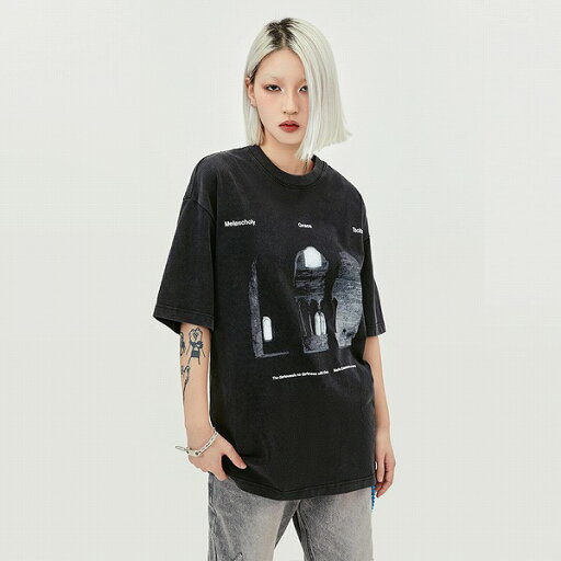 メンズファッション ビンテージ風 半袖Tシャツ 男女兼用 ストリート系 トップス 春夏 2024新作★ メンズファッション ビンテージ風 半袖Tシャツ 男女兼用 ストリート系 トップス 春夏 2024新作★