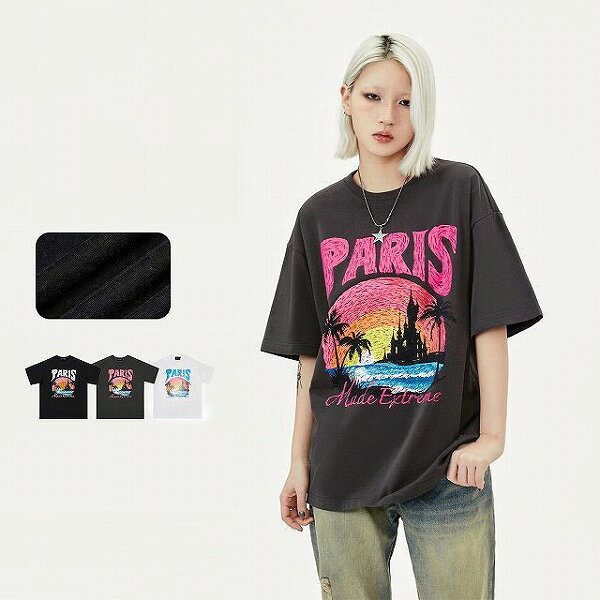 メンズファッション ラウンドネック 半袖Tシャツ 男女兼用 ストリート系 トップス 春夏 2024新作★全3色