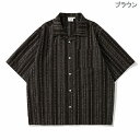 メンズファッション ストラップ柄 半袖シャツ 男女兼用 カジュアル サマーアウター 春夏 2023新作★全3色