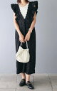 ファッション 気質 ドット ハイウエスト ワンピース