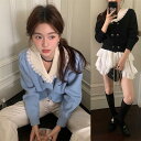 気質 若く見え 韓国風 chic ニット・カーディガン