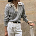 カジュアル 気質 chic 長袖 ニット セーター
