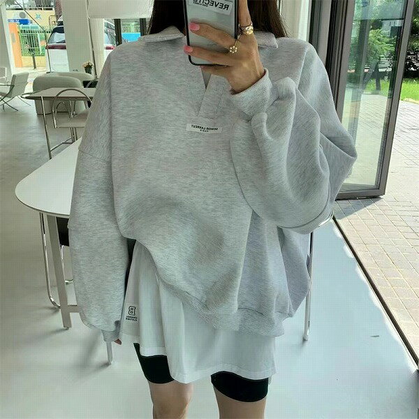 カジュアル 個性的なデザイン 気質 トレーナー