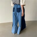 レトロ 合わせやすい ハイウエスト デニム ロングパンツ デニムパンツ