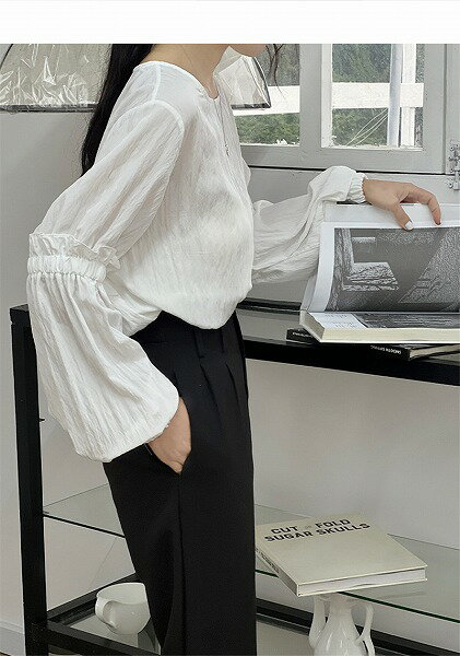 カジュアル 気質 エレガント プリーツ シャツ/ブラウス