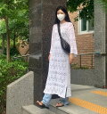 カジュアル 気質 エレガント透かし彫り カジュアルワンピース(4)