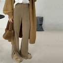 カジュアル 大人気 スリット コーデュロイ ファッション ボトムス パンツ